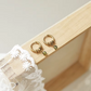 Gold Huggies with Bead Charms