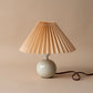 Ceramic Lamp w/ Pleated Shade