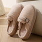 Plush Clog Slippers with Buckle
