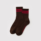 Baggu Ribbed Socks - Coffee Stripe