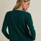 Green + Blue Contrast Neck Sweater