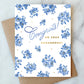 French Floral Engagement Card