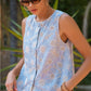 Blue Eyelet Lace Short Set