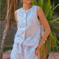 Blue Eyelet Lace Short Set