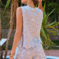 Blue Eyelet Lace Short Set