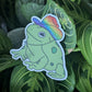 Gay Frog Sticker - Glitter Accents