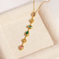 Cascading Gemstone Pendant Necklace