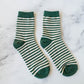 Striped Casual Crew Socks