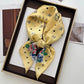 40's Inspired Hibiscus Print Scarf