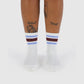 Baggu Ribbed Socks - Ivory Stripe