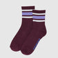 Baggu Ribbed Socks - Mahogany Stripe