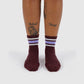 Baggu Ribbed Socks - Mahogany Stripe