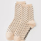 Baggu Socks - Cream + Black Micro Polka Dot