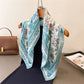 Chrysanthemum Print Vintage Style Scarf