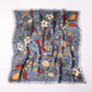 Vintage Inspired Lily Print Silky Scarf