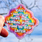 Phone Time In Bed Sticker - Glitter Accents