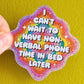 Phone Time In Bed Sticker - Glitter Accents