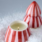 Cabana Striped Holiday Tree Candles