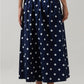Navy Polka Dot Maxi Skirt