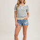 Blue Striped Polo Sweater