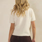 Ribbed Knit Short Sleeve Sweater