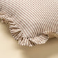 20x20 Stripe Ruffle Pillow - Fawn