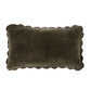21 x 12" Velvet Scallop Pillow in Charcoal