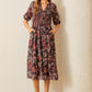 Smocked Bodice Button Down Dress