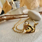 Tiny Snail Charm Necklace