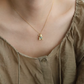 Teddy Charm Necklace with Shell Inlay