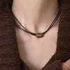 Tiger Eye + Cord Choker