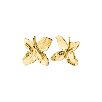 Trace Flower Stud Earrings