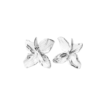 Trace Flower Stud Earrings
