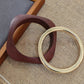 Wood + Gold Bangle Set