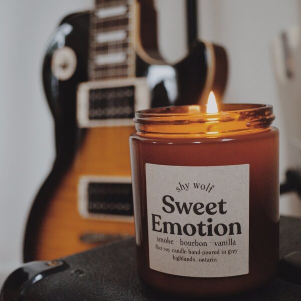 Shy Wolf Rock Lyrics Candle - Image 4