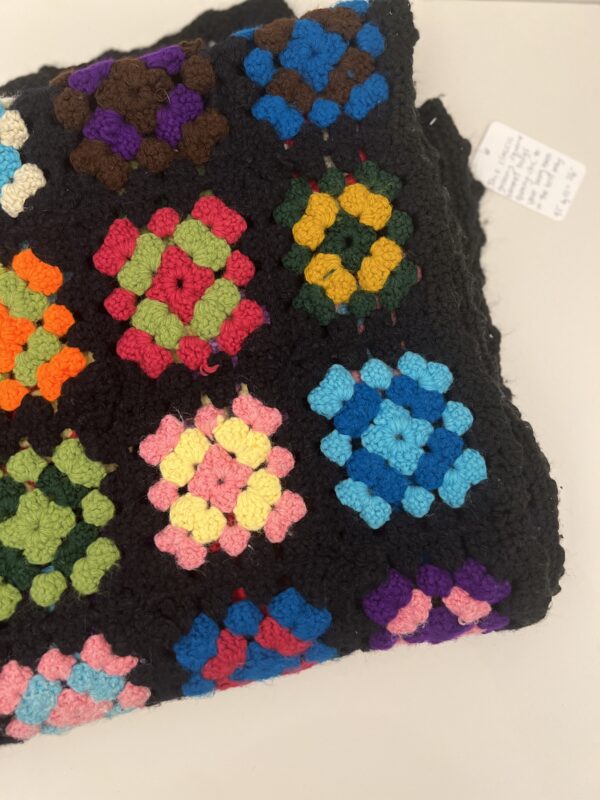 Vintage Crochet Granny Square Blanket