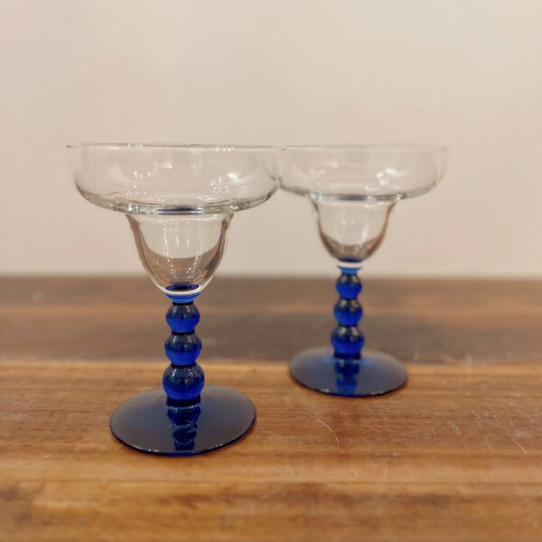 Cobalt Stem Margarita Glasses (set of 2)