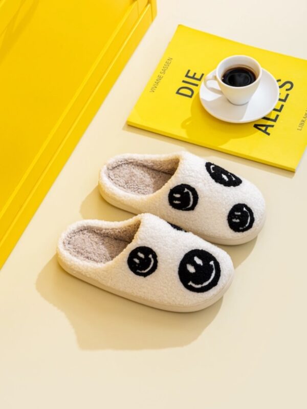 Smiley Plush Slippers - Image 2