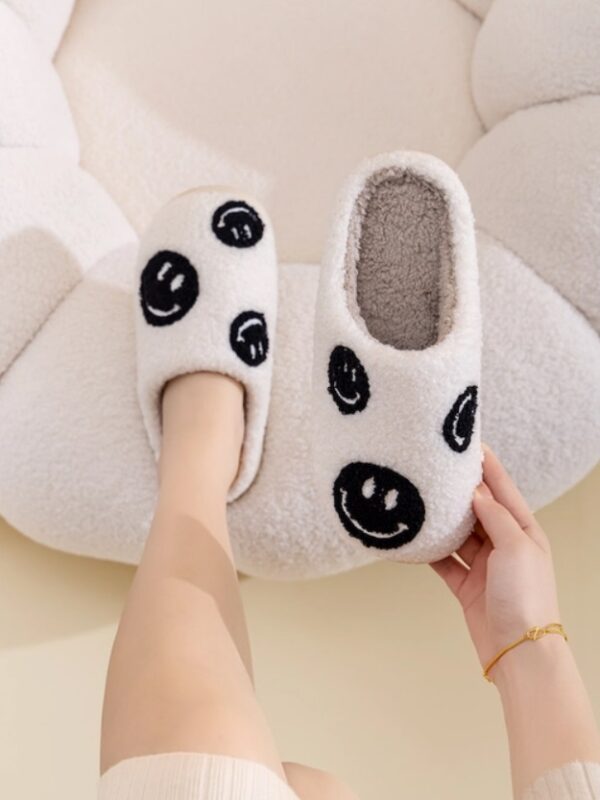 Smiley Plush Slippers - Image 3