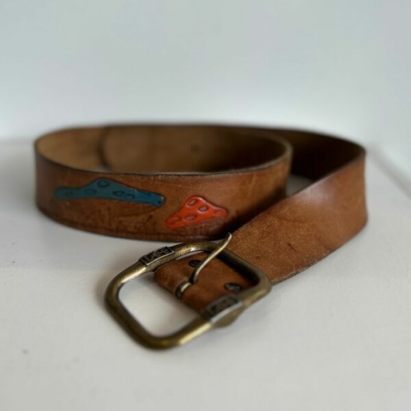 Mushroom Leather Belt