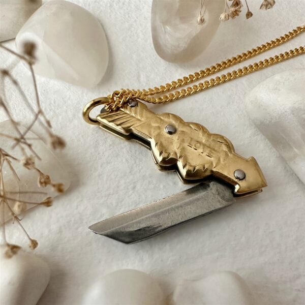 "Love Hurts" Pocket Knife Necklace - Image 3