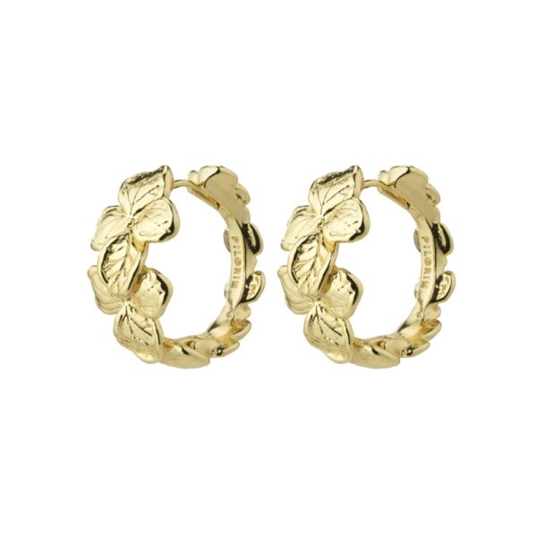 Echo Floral Hoop Earrings - Image 2