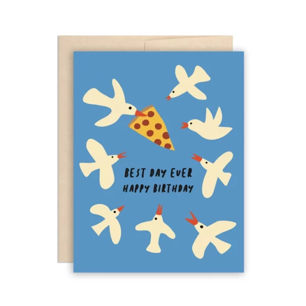 Seagulls + Pizza Card