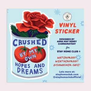 Crushed Tomato Vinyl Sticker