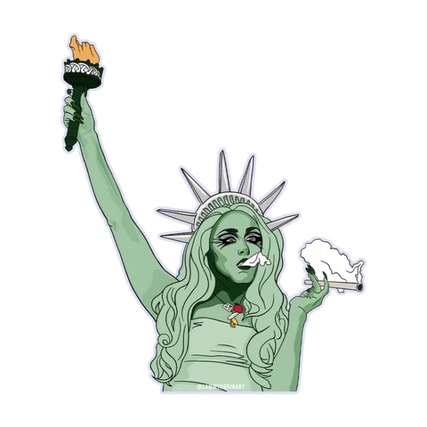 Lady Liberty Roan Sticker