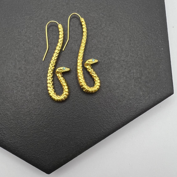 Golden Snake Earrings