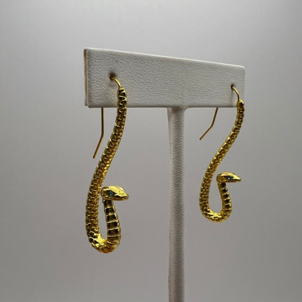 Golden Snake Earrings