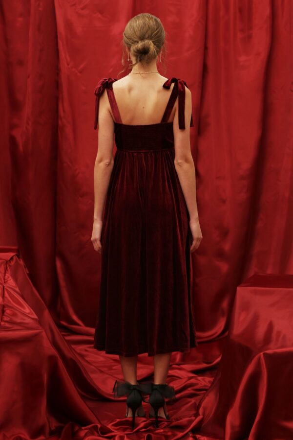 Velvet Scarlet Holiday Dress - Image 3