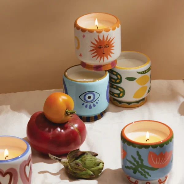 A Dopo Painted Vessel Candles - Image 2