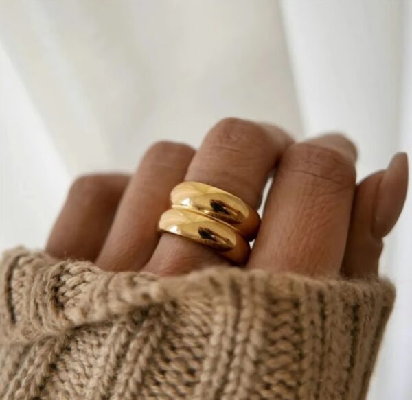 Double Band Statement Ring - Image 2